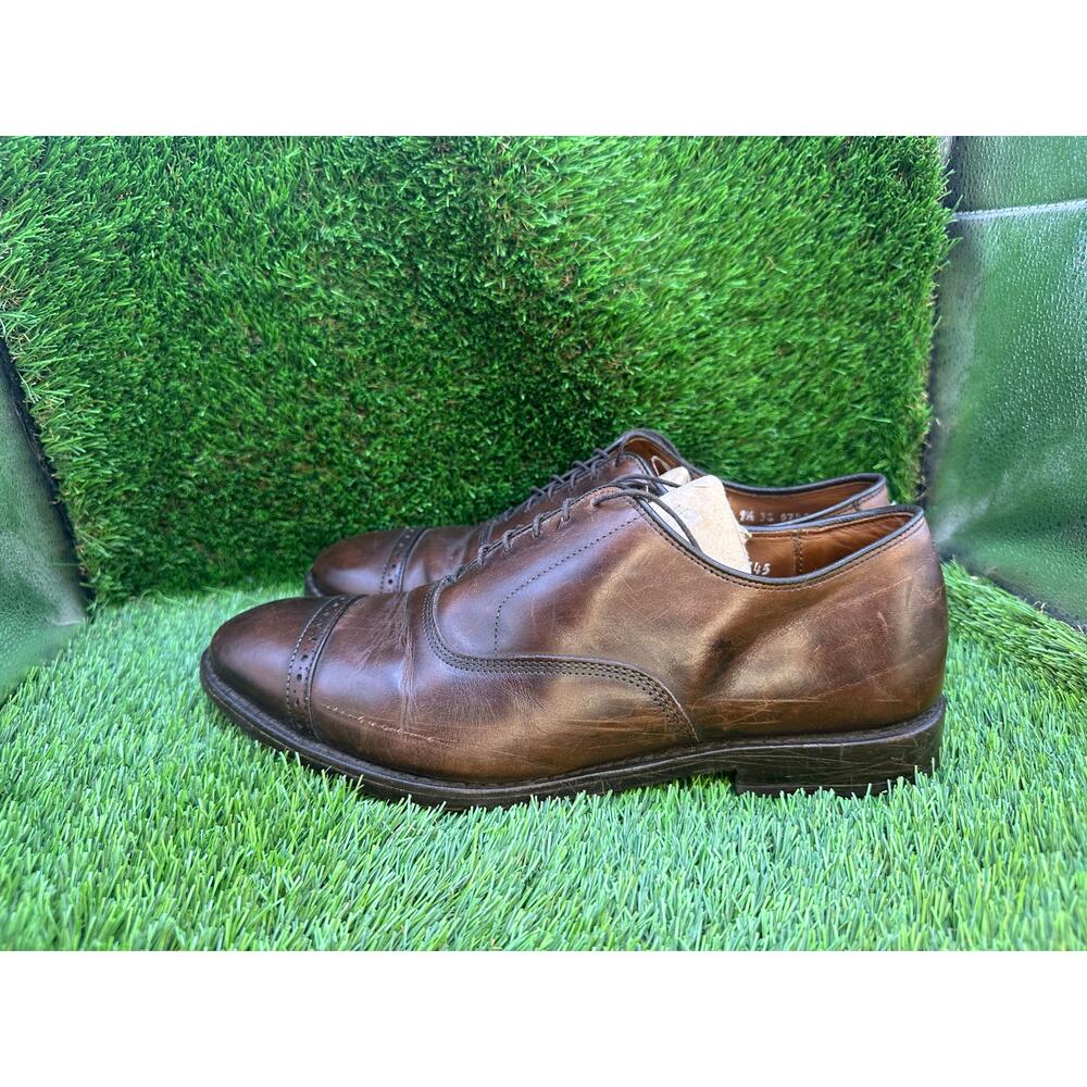 Allen Edmonds Fifth Avenue Oxford Dress Shoes Men's 9.5 Brown Leather Cap Toe - Picture 3 of 15